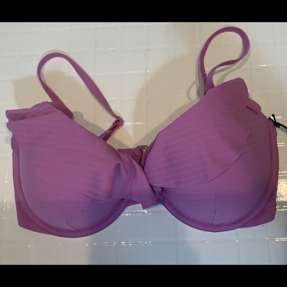 Lavender underwire swimsuit top. 34DD. - Picture 2 of 4